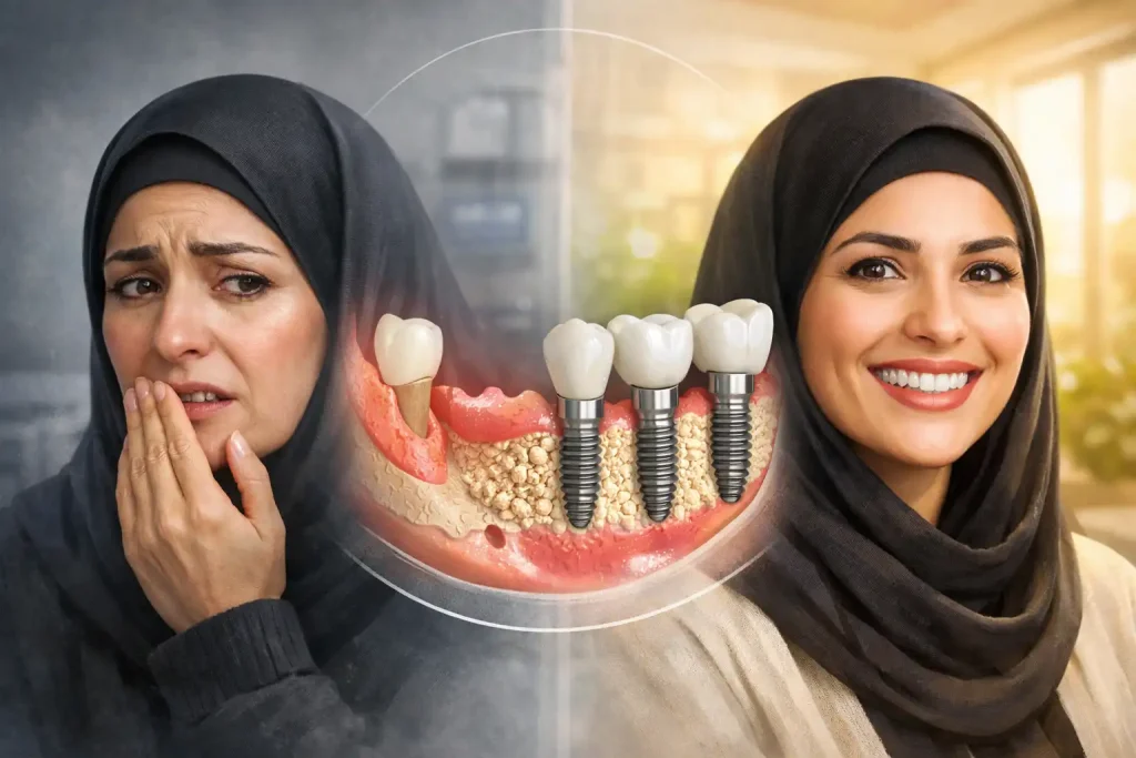 پیوند استخوان در ایمپلنت دندان درد دارد؟